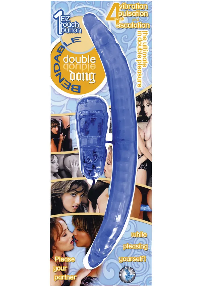 Female Sex Toys Nasstoys Bendable Double Dildo Vibrating Dildo with Wired Remote Control Blue Female Sex Toys Nasstoys Bendable Double Dildo Vibrating Dildo with Wired Remote Control Blue