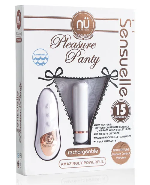 Female Sex Toys Nu Sensuelle Sensuelle Limited Edition Pleasure Panty Vibe with Remote Control White