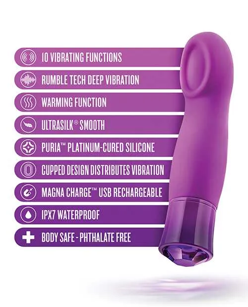 Female Sex Toys Oh My Gem Oh My Gem Charm Rechargeable Silicone Vibrator Amethyst Purple