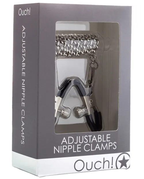 Female Sex Toys Ouch Ouch Adjustable Nipple Clamps Silver Female Sex Toys Ouch Ouch Adjustable Nipple Clamps Silver