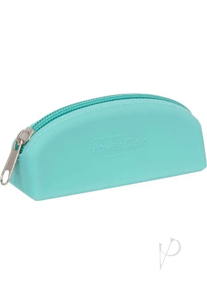 Female Sex Toys Powerbullet PowerBullet Silicone Storage Bag with Zipper Teal Female Sex Toys Powerbullet PowerBullet Silicone Storage Bag with Zipper Teal