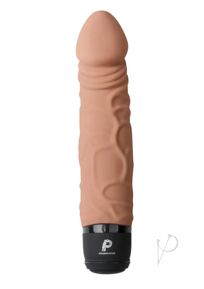 Female Sex Toys Powercocks Silicone Rechargeable Realistic Vibrator 65in Caramel Powercocks