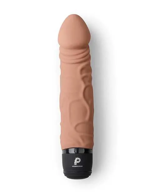Female Sex Toys Powercocks Silicone Rechargeable Realistic Vibrator 65in Caramel Powercocks