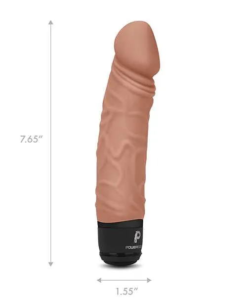 Female Sex Toys Powercocks Silicone Rechargeable Realistic Vibrator 65in Caramel Powercocks