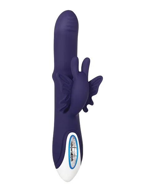 Female Sex Toys Put A Ring On It Rechargeable Silicone Vibrator with Sliding Shaft Ring Purple Evolved