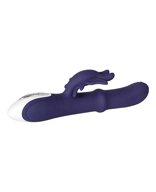 Female Sex Toys Put A Ring On It Rechargeable Silicone Vibrator with Sliding Shaft Ring Purple Evolved