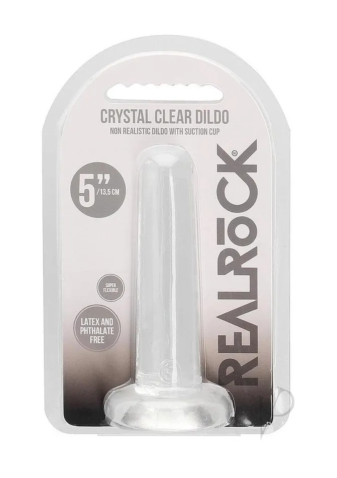 Female Sex Toys RealRock Crystal Clear Non Realistic Dildo with Suction Cup 53in Clear Real Rock Female Sex Toys RealRock Crystal Clear Non Realistic Dildo with Suction Cup 53in Clear Real Rock