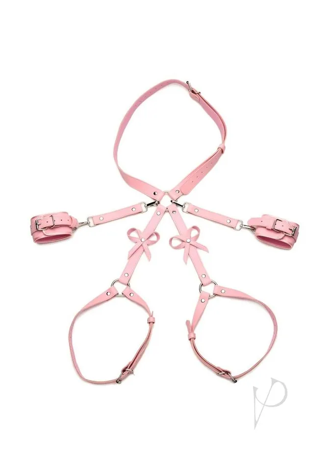 Female Sex Toys Strict Strict Bondage Harness with Bows MediumLarge Pink