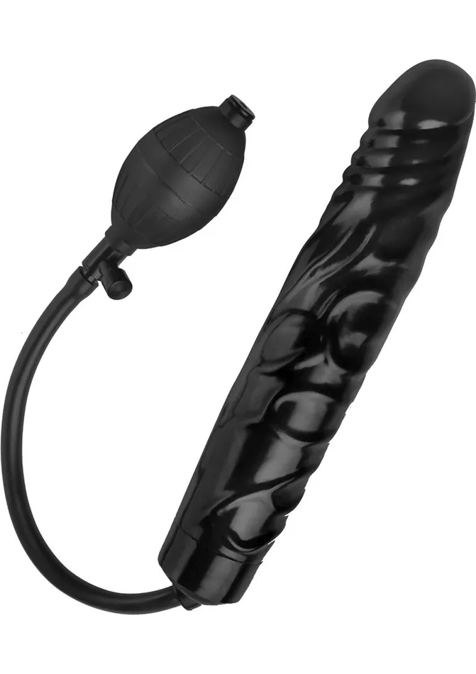 Female Sex Toys Trinity Men Trinity Men Inflatable 11in Dildo Black