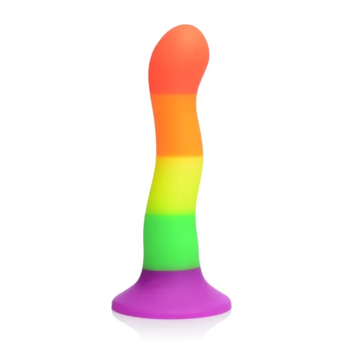 Female Sex Toys XR Brands StrapU Proud Rainbow Dildo