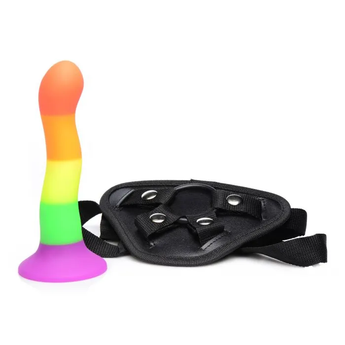 Female Sex Toys XR Brands StrapU Proud Rainbow Dildo