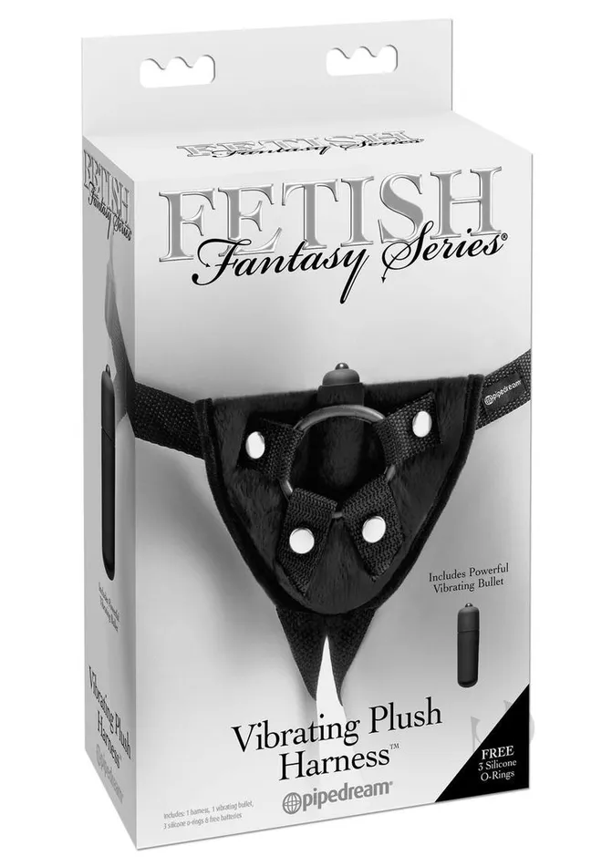 Fetish Fantasy Series Fetish Fantasy Series Vibrating Plush Adjustable Harness Black Female Sex Toys Fetish Fantasy Series Fetish Fantasy Series Vibrating Plush Adjustable Harness Black Female Sex Toys