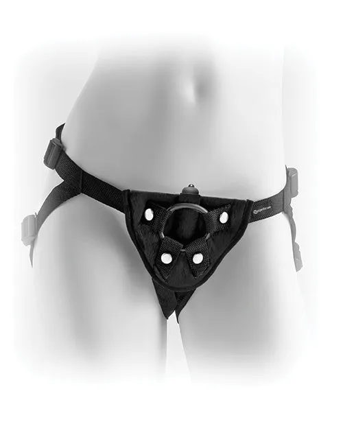 Fetish Fantasy Series Fetish Fantasy Series Vibrating Plush Adjustable Harness Black Female Sex Toys