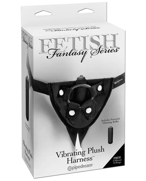 Fetish Fantasy Series Fetish Fantasy Series Vibrating Plush Adjustable Harness Black Female Sex Toys