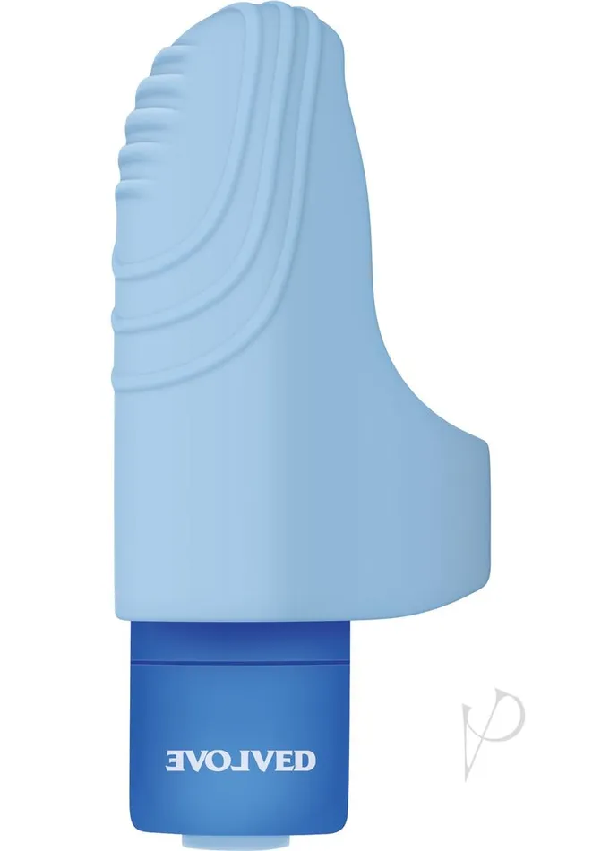 Fingerlicious Rechargeable Bullet with Silicone Finger Vibrator Blue Evolved Female Sex Toys