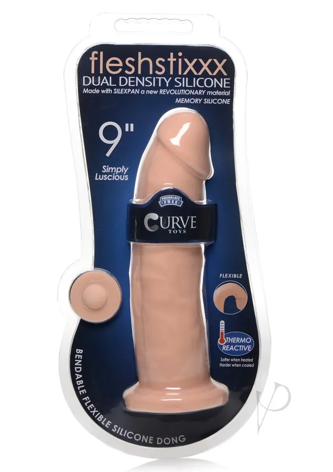Flesh Stixxx Fleshstixxx Dual Density Silicone Bendable Dong 9in Vanilla Dildos Flesh Stixxx Fleshstixxx Dual Density Silicone Bendable Dong 9in Vanilla Dildos