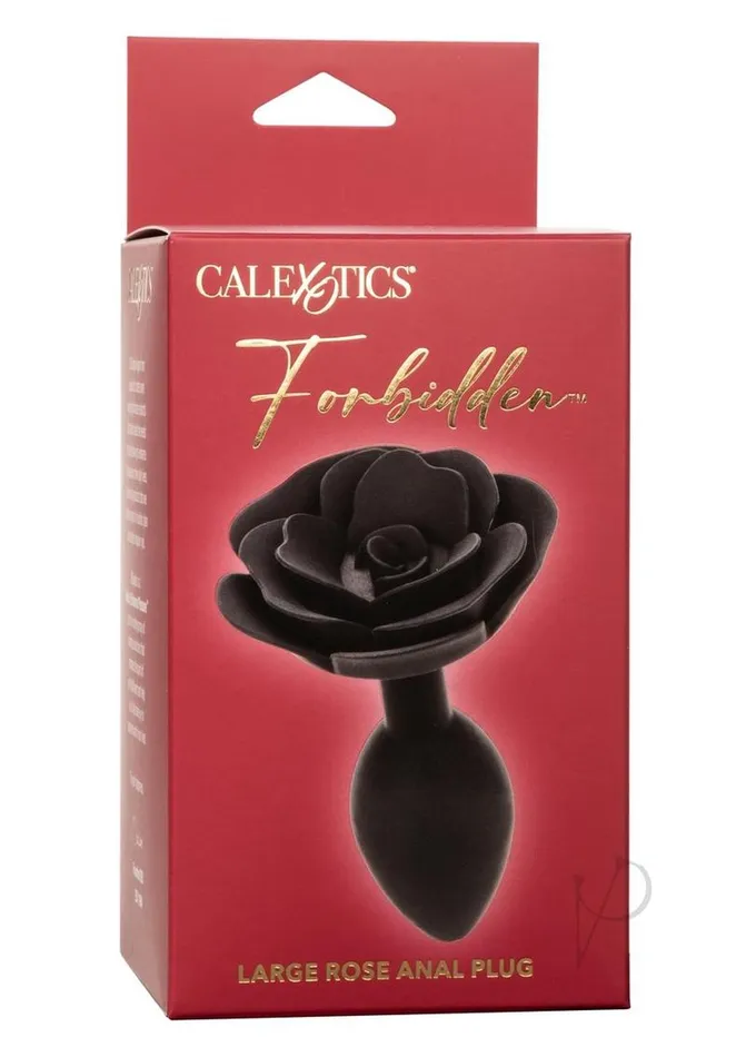 Forbidden Forbidden Rose Silicone Anal Plug Large Black Male Sex Toys