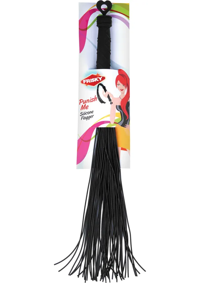 Frisky Punish Me Silicone Flogger Black Frisky Anal