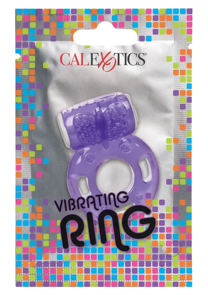 Fun Packs Couples Foil Pack Vibrating Cock Ring Purple