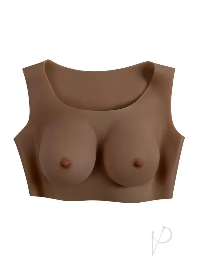 Gender X Anal Gender X Breast Plate Silicone C Cup Chocolate