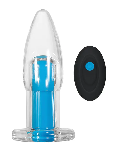 Gender X Female Sex Toys Gender X Electric Blue Silicone Rechargeable Vibrator with Remote Control Clear Blue