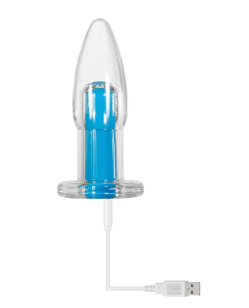 Gender X Female Sex Toys Gender X Electric Blue Silicone Rechargeable Vibrator with Remote Control Clear Blue