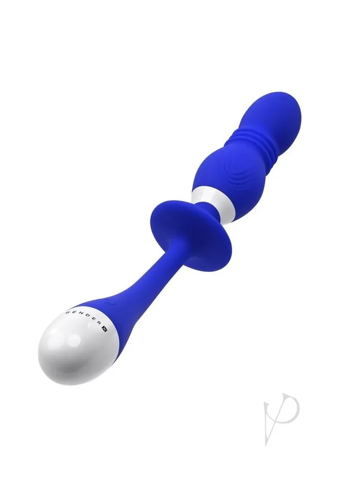 Gender X Play Ball Rechargeable Silicone Thrusting Probe Blue Gender X Anal