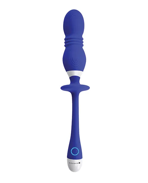 Gender X Play Ball Rechargeable Silicone Thrusting Probe Blue Gender X Anal