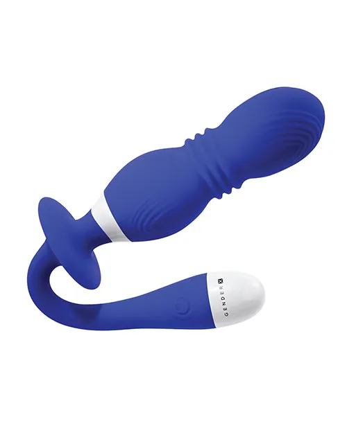 Gender X Play Ball Rechargeable Silicone Thrusting Probe Blue Gender X Anal