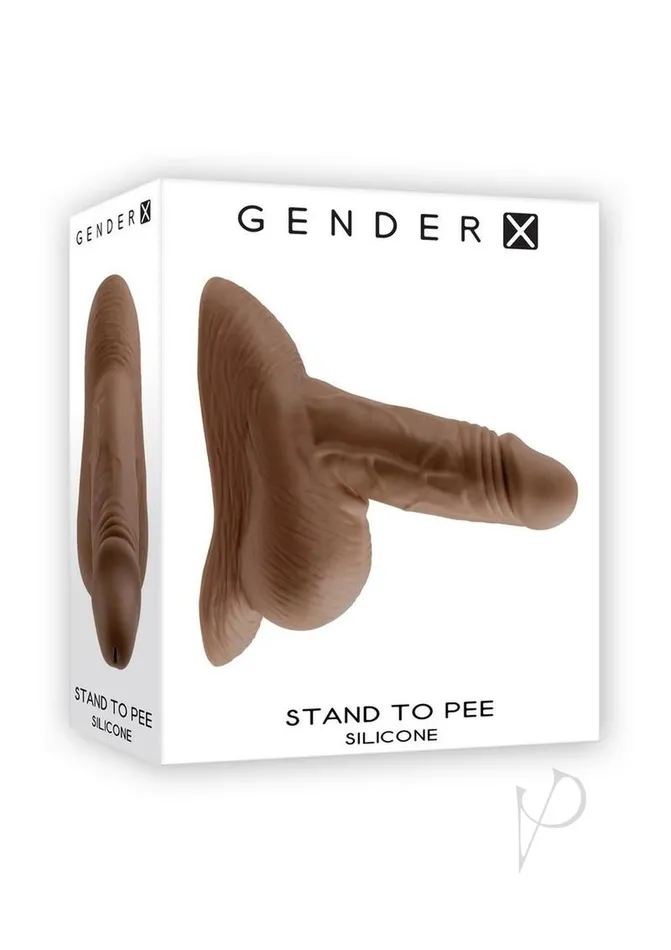 Gender X Silicone Realistic Stand To Pee Funnel Chocolate Gender X Anal