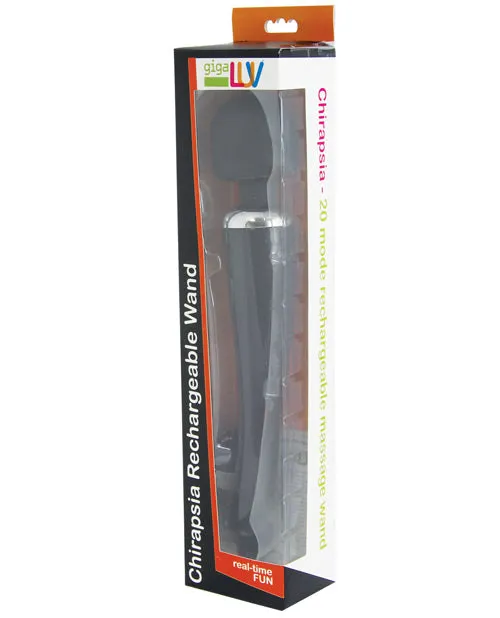 GigaLuv Chirapsia Rechargeable Wand Black Gigaluv Vibrators GigaLuv Chirapsia Rechargeable Wand Black Gigaluv Vibrators