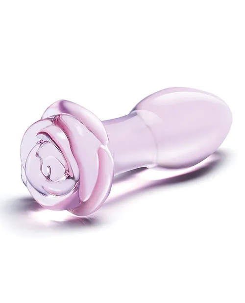 Glas Blossom Ring Glass Anal Plug Pink Glas Anal Glas Blossom Ring Glass Anal Plug Pink Glas Anal