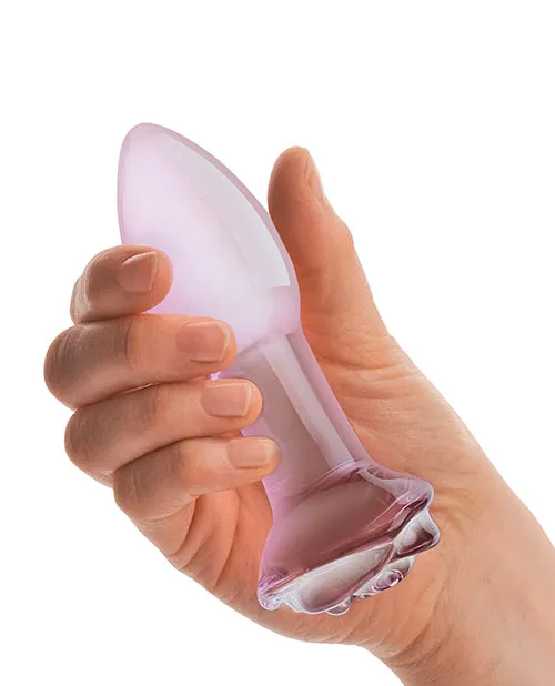 Glas Blossom Ring Glass Anal Plug Pink Glas Anal Glas Blossom Ring Glass Anal Plug Pink Glas Anal