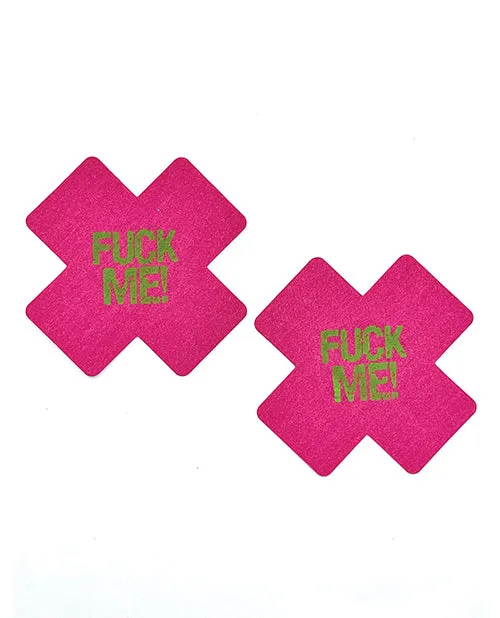 Glow In the Dark Fuck Me Pasties Pink OS Popsi Lingerie Dildos