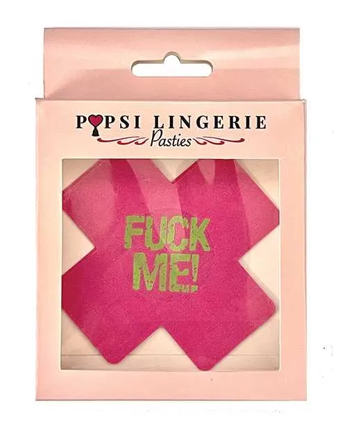 Glow In the Dark Fuck Me Pasties Pink OS Popsi Lingerie Dildos Glow In the Dark Fuck Me Pasties Pink OS Popsi Lingerie Dildos