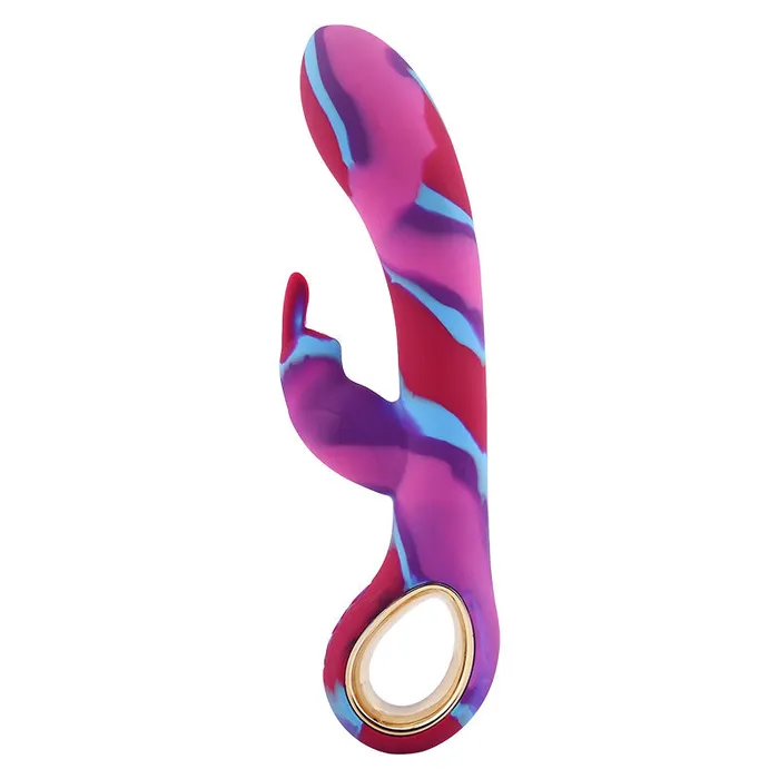Gold Plating Rainbow Rabbit Vibrator Wild Night Fantasies Female Sex Toys