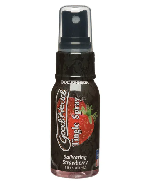 Good Head Vibrators GoodHead Tingle Spray Salivating Strawberry 1oz Good Head Vibrators GoodHead Tingle Spray Salivating Strawberry 1oz