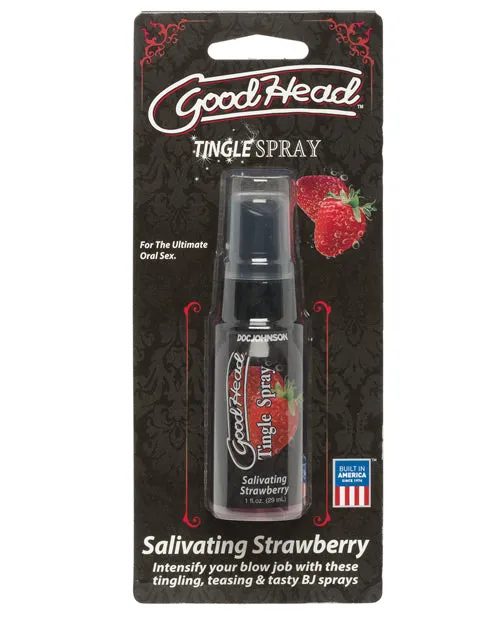 Good Head Vibrators GoodHead Tingle Spray Salivating Strawberry 1oz Good Head Vibrators GoodHead Tingle Spray Salivating Strawberry 1oz