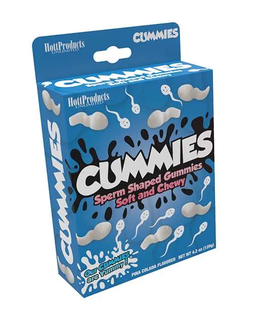 Hott Products Vibrators Cummies Sperm Shaped Gummies Pina Colada Flavored