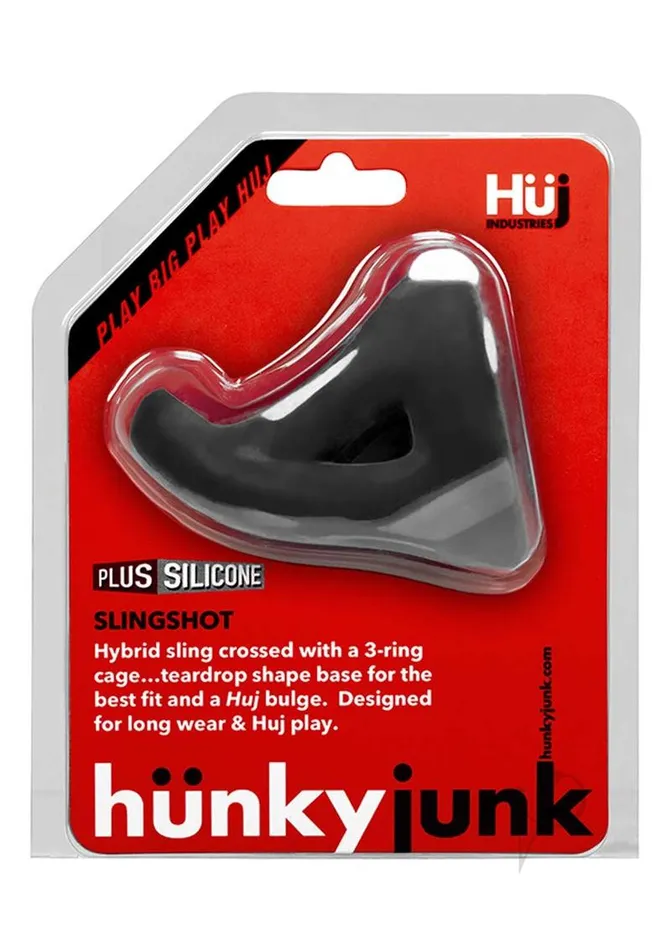 Hunkyjunk Slingshot Silicone 3 Ring Teardrop Cock Ring Black Hunkyjunk Male Sex Toys Hunkyjunk Slingshot Silicone 3 Ring Teardrop Cock Ring Black Hunkyjunk Male Sex Toys