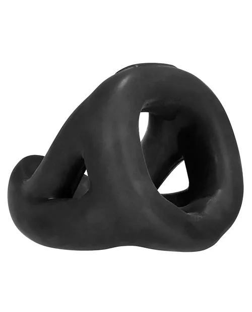 Hunkyjunk Slingshot Silicone 3 Ring Teardrop Cock Ring Black Hunkyjunk Male Sex Toys