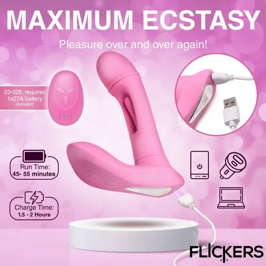 INMI GFlick GSpot Flicking Silicone Vibrator with Remote Female Sex Toys