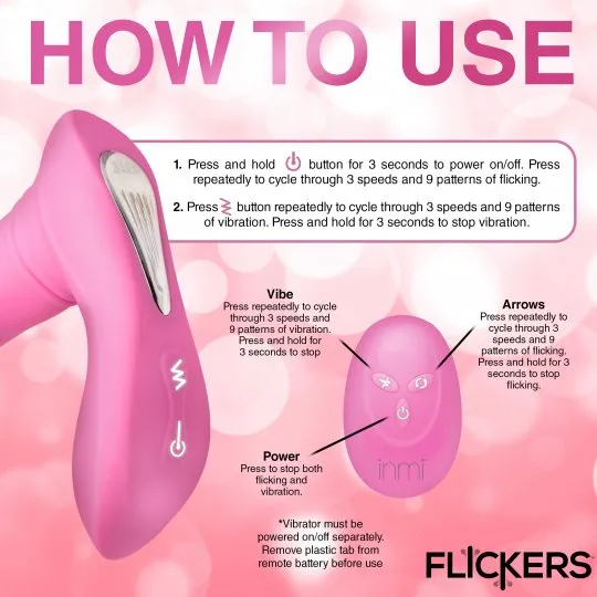 INMI GFlick GSpot Flicking Silicone Vibrator with Remote Female Sex Toys