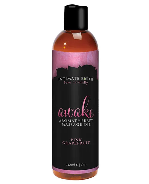 Intimate Earth Awake Aromatherapy Massage Oil Pink Grapefruit 8oz Intimate Earth Couples