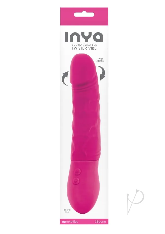 Inya Twister Silicone Rechargeable Vibrator Pink Inya Vibrators