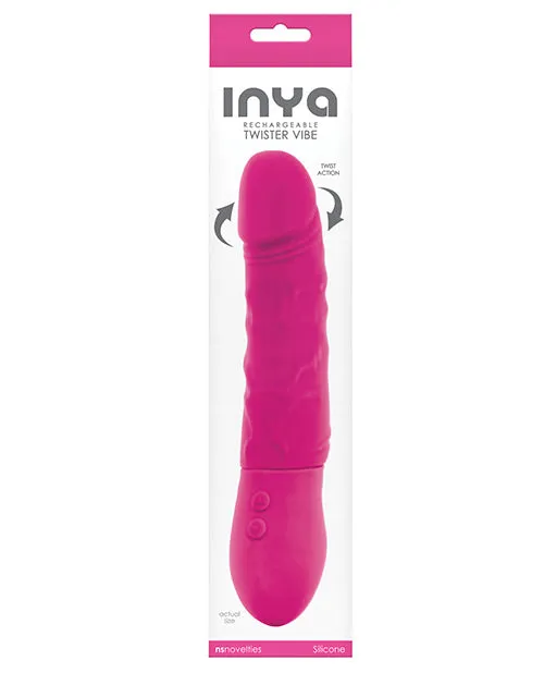 Inya Twister Silicone Rechargeable Vibrator Pink Inya Vibrators