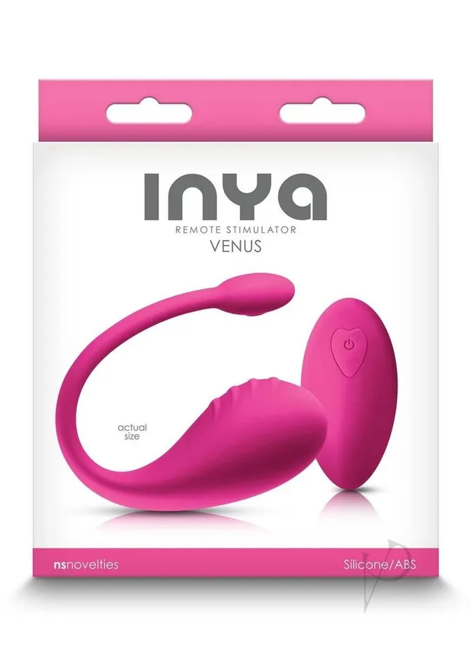 Inya Venus Rechargeable Silicone Vibrator with Remote Control Pink Inya Female Sex Toys Inya Venus Rechargeable Silicone Vibrator with Remote Control Pink Inya Female Sex Toys