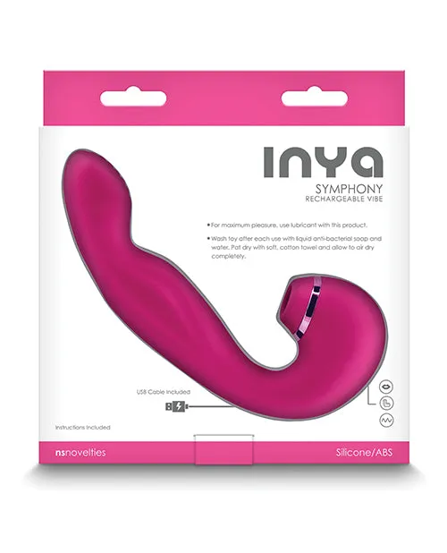Inya Vibrators Inya Symphony Rechargeable Silicone Triple Motor Vibrator Pink Inya Vibrators Inya Symphony Rechargeable Silicone Triple Motor Vibrator Pink