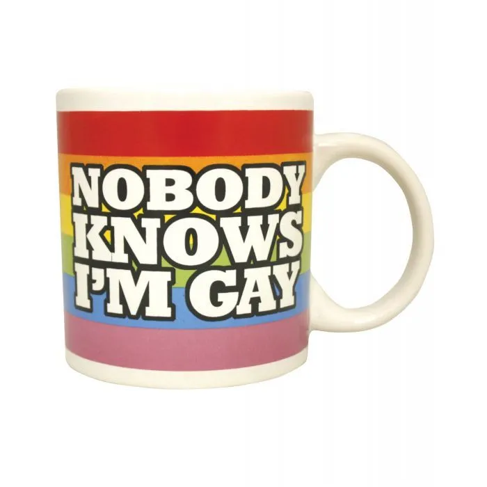 Island Dogs Vibrators Attitude Mug Nobody Knows Im Gay