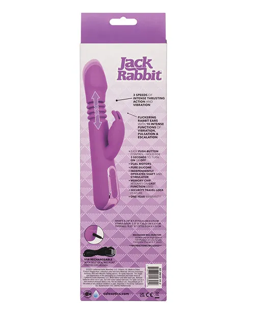 Jack Rabbit Vibrators Jack Rabbit Elite Thrusting Rabbit Silicone Rechargeable Rabbit Vibrator Purple Jack Rabbit Vibrators Jack Rabbit Elite Thrusting Rabbit Silicone Rechargeable Rabbit Vibrator Purple